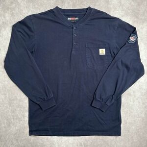 Bocomal Flame Resistant FR CAT2 Workwear Long Sleeve Pocket Shirt Mens Large